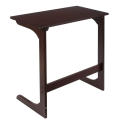 Petite Table Basse en Bambou Noir avec Ottomane Moderne